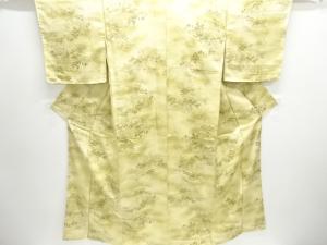 未使用品　家屋風景模様小紋着物